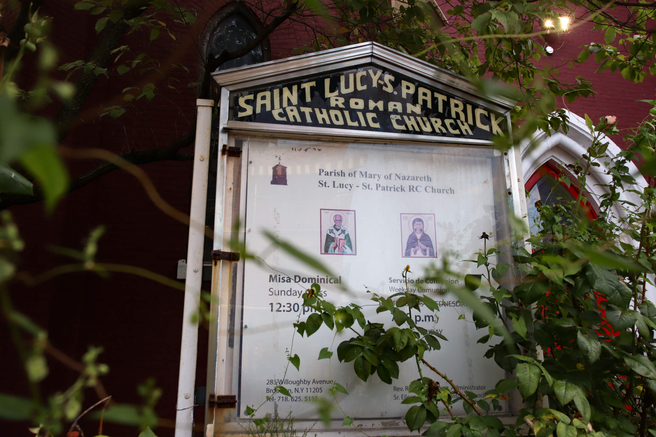 sign for the church 