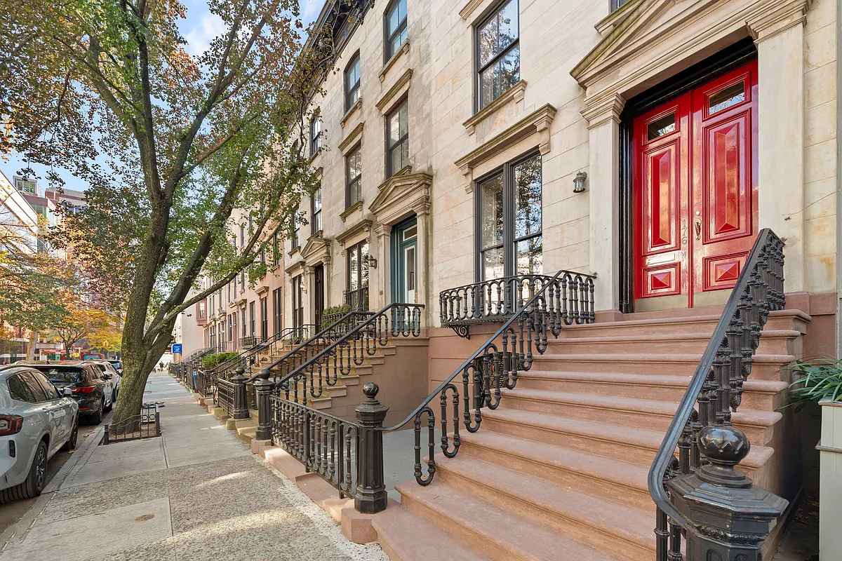 exterior showing stone facade and brownstone stoop