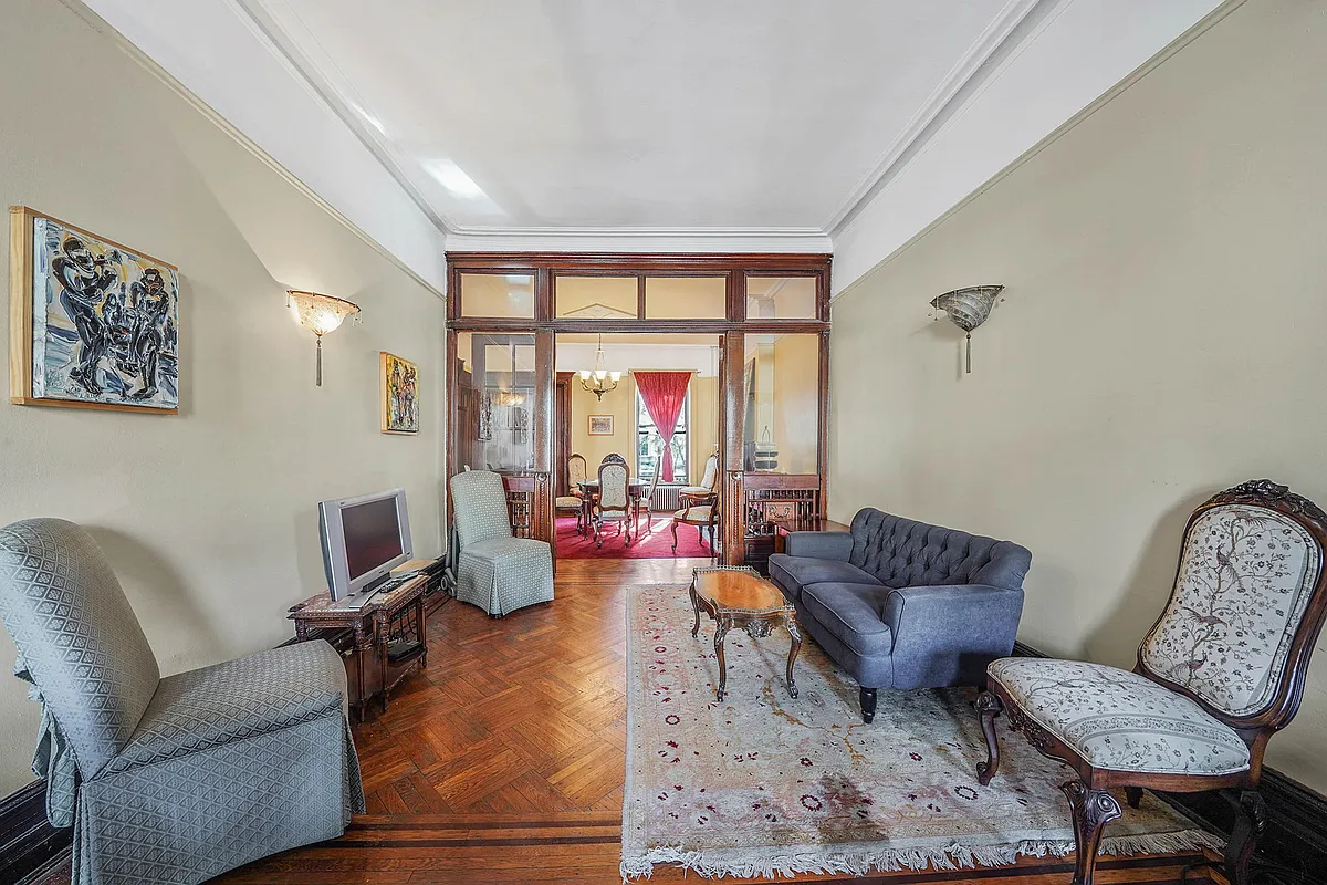 parlor with wood floors