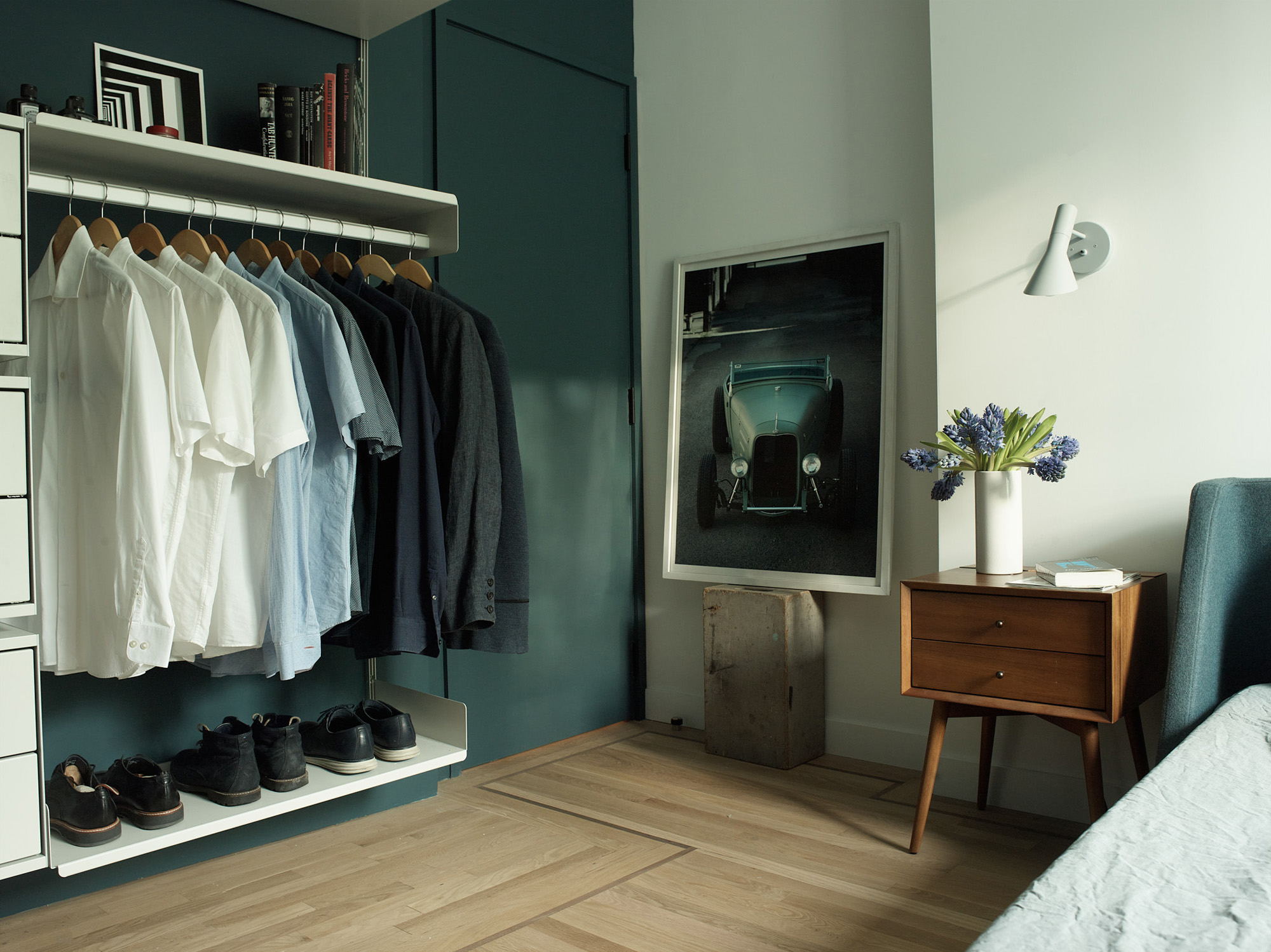 BEDROOM WITH OPEN CLOSET