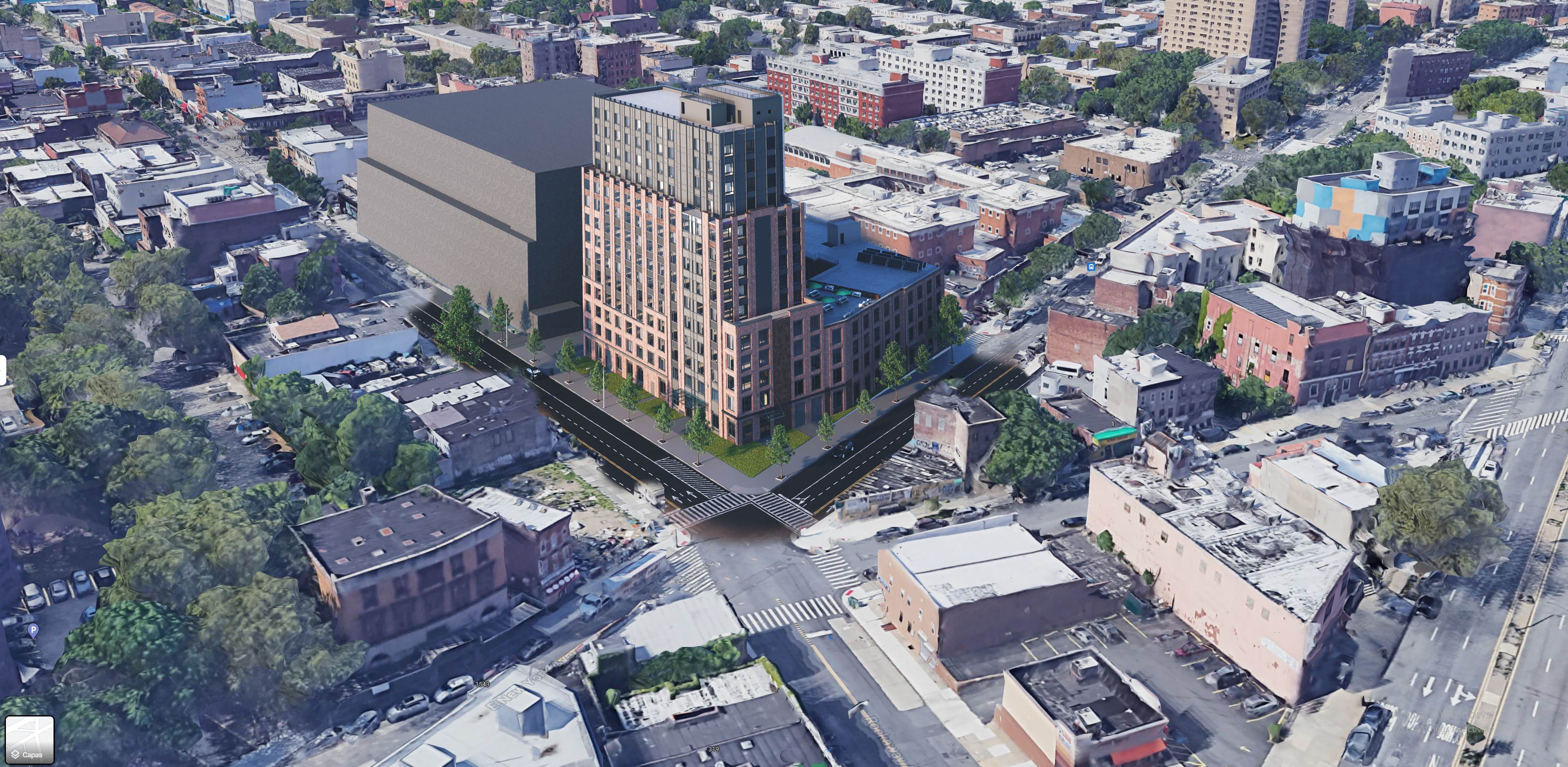 brownsville - rendering of a multi-story building